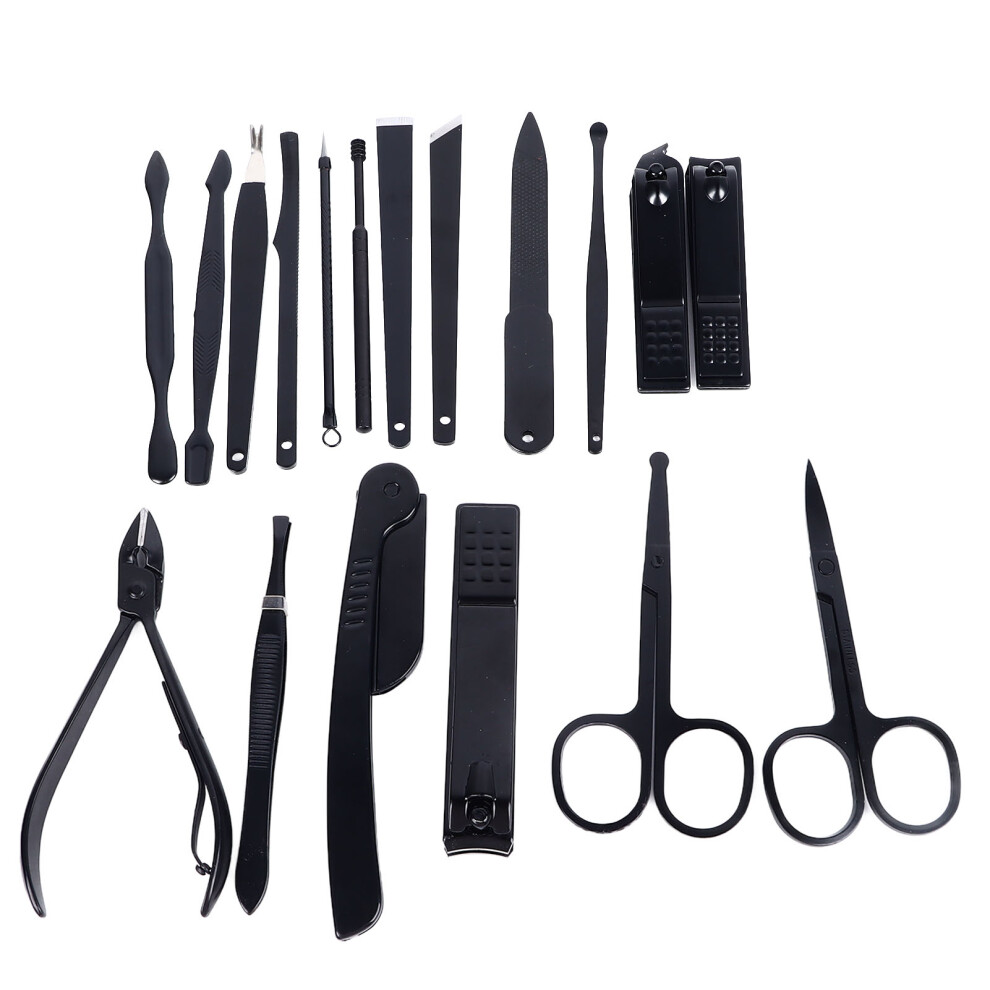 18Pcs Nail Clipper Set Stainless Steel 16x10x2 cm