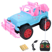 Fjernstyrt billeketøy for barn, Disney-inspirert jenter, fjernstyrt Jeep Wrangler LED-lys, offroad-monstertruck med justerbart sete og slitesterkt