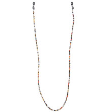 Catene per occhiali da donna, cinturino di fissaggio per occhiali colorato con perline di vetro e spirali di metallo, cordino per occhiali regolabile