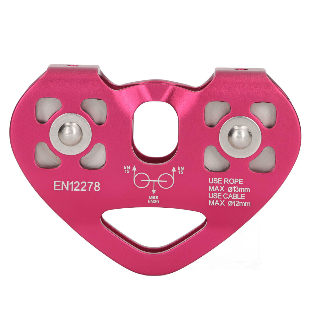 Climbing Pulley System, Ce Certified, Heart Shaped Design For Stability, Durable 7075 Aviation Aluminum, Smooth Bearings For High-Speed Rotation, 9433291116784
