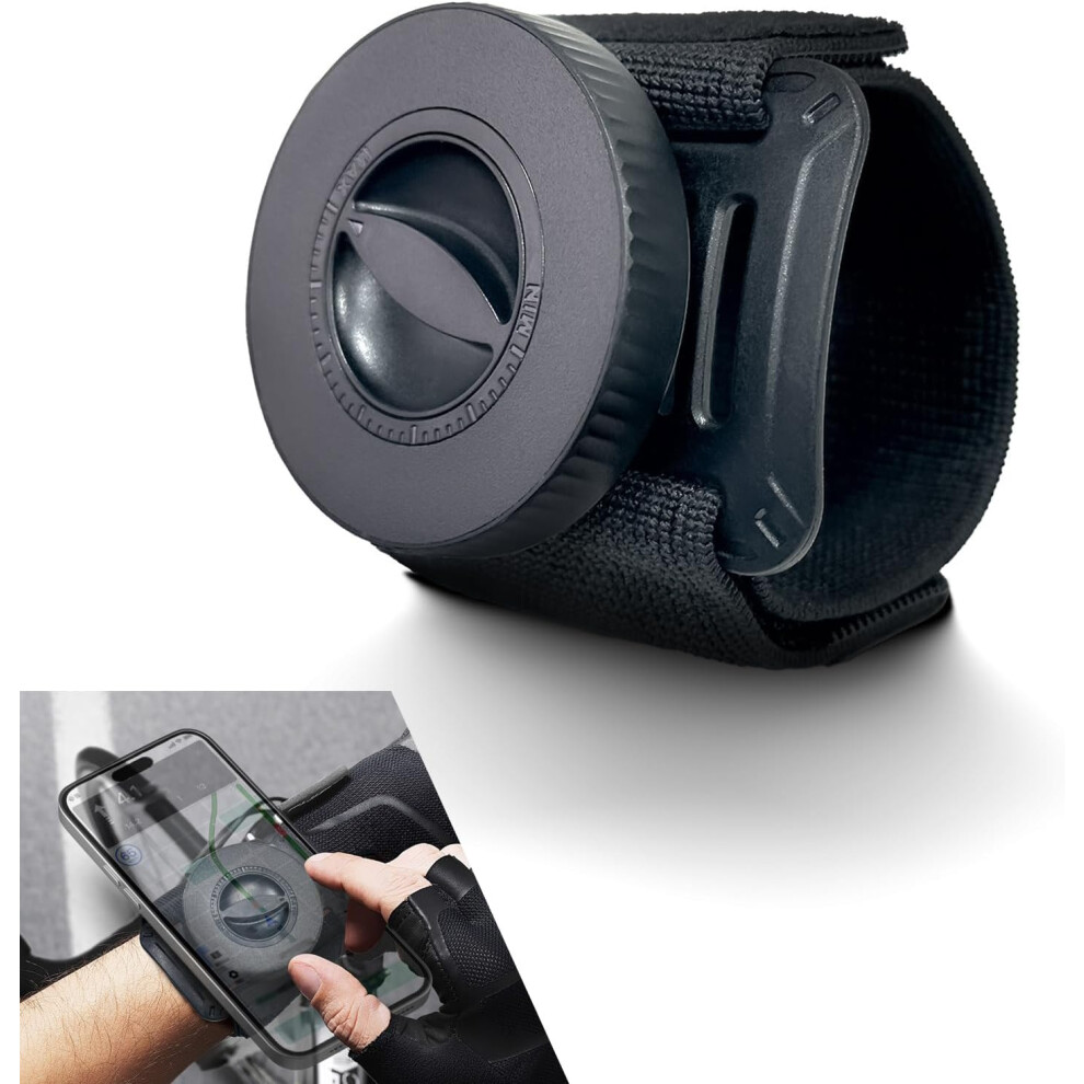Magnetic Wristband Phone Holder For Running, Adjustable Sports Armband Cell Phone Holder, Hands-Free Phone 749655461018