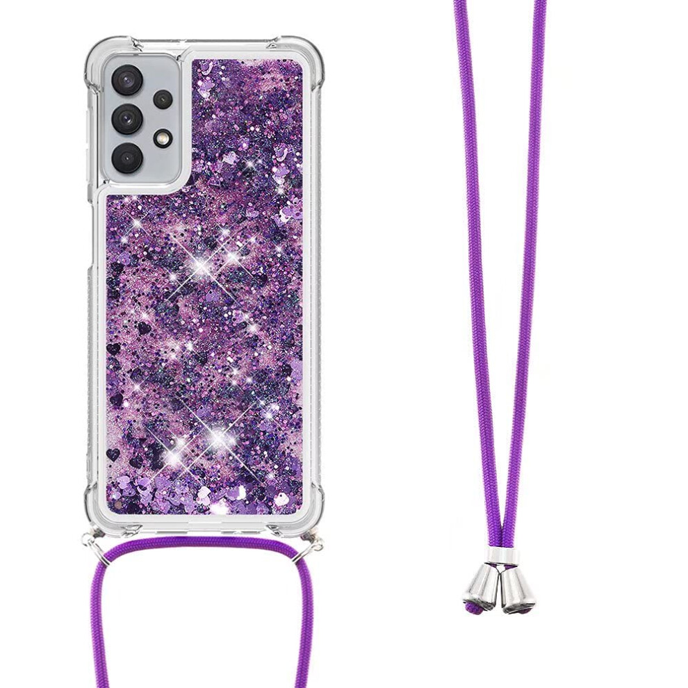 Mobile Phone Case For Xiaomi Redmi Note 13 Pro 5G, Glitter Diamond Ultra Thin Liquid Soft Case With Cord 9347817921779