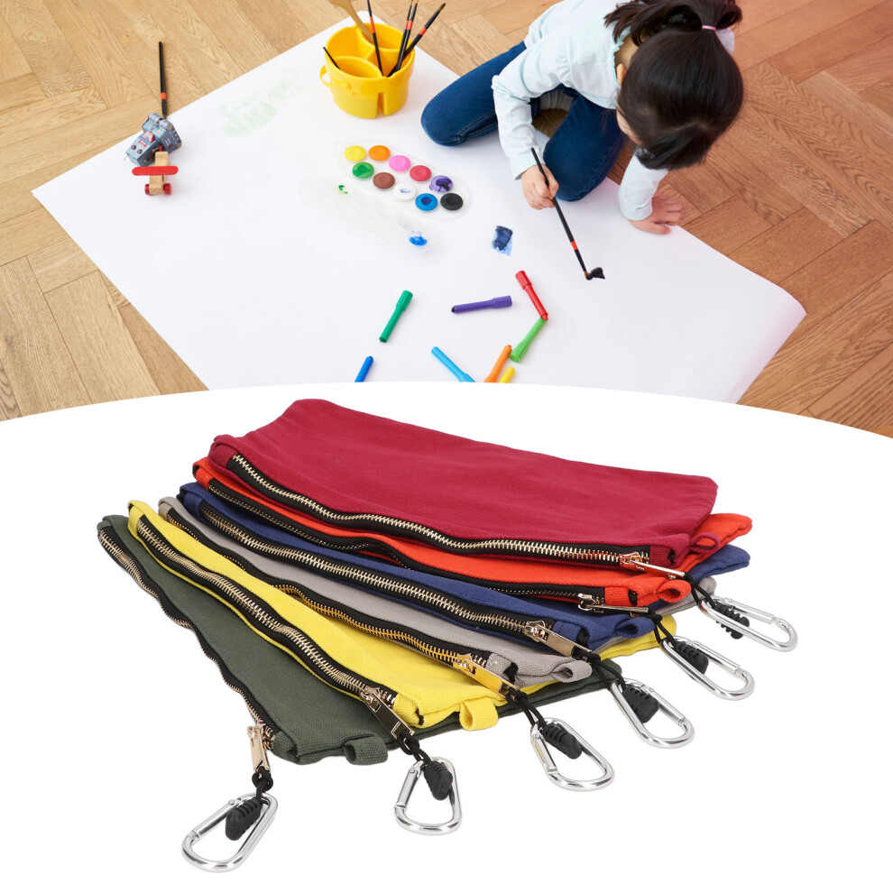 6Pcs Heavy Duty Canvas Zipper Tool Bag Set, 31X19cm Organization 7651373115995