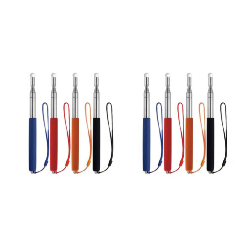 8Pcs Telescopic Pointer Stick with Hand Lanyard Teacher Pointer for Classroom Retractable Pointer Whiteboard Pointer
