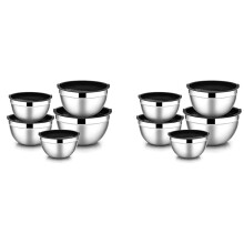 10 Pcs Mixing Bowl,Stainless Steel Stackable Salad Bowl with Airtight Lid,Serving Bowl for Kitchen Cooking Baking,Etc