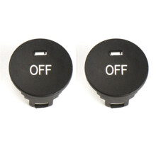 2X Air Conditioning Panel Button Central Control Knob Cover OFF for 5 Series E60 E61 61319250196