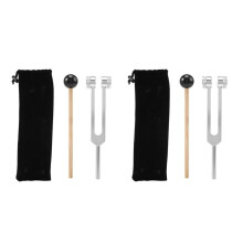 2X 256Hz 256C Aluminum Alloy Tuning Fork with Hammers for Nervous System Testing Sound Healing Therapy Health Care