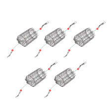 Exquisite 5Pcs Fishing Bait Cage with Springs for Enhanced Catching