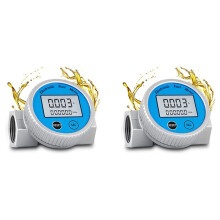 2X Medidor de Flujo de Turbina Medidor de Flujo de Combustible Digital Una Prueba de Agua 2.37-26.41GPM para Agua Combustible Metanol Aceite de