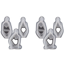 6 Stuks Denkers Portret Ornamenten Epoxyhars Siliconen Mal Eenvoudig Europees Abstract Lichaam Kaars Schimmel Hars Siliconen Schimmel