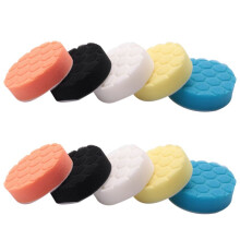Kit de Almofadas de Esponja de Polimento de 10 Peças de 3 Polegadas para Polidor de ProteçãO de Carro, Lixar, Encerar, Polir, Esmalte de VedaçãO