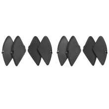 Inner Interieur Binnen Deurklink Cover Cap Case Deksel voor  CRV CR-V 2007-2011 Zwarte Kleur Front = Achter 2 Set