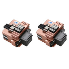 2X COMPTYCO Mannaia per Fibre Ad Alta Precisione AUA-X2 con Scatola per Fibre di Scarto, Strumenti per Taglierina per Cavi Hot Melt con Connessione