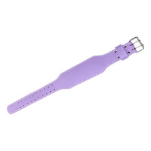 Weight Lifting Belt Microfiber Leather Waist Back Support Gym Belt 115cm Purple