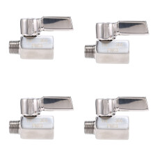 4X 1/4Inch 304 Stainless Steel   Valve,Female NPT X Male NPT Thread, Shut-Off Valve