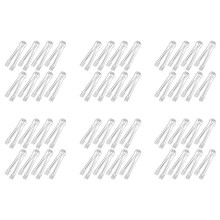 48 Pcs Plastic Buffet Serving Tongs  Serving Utensil Tongs Appetizers Tongs Clear Kitchen Tongs 6.3 Inch Small Ice