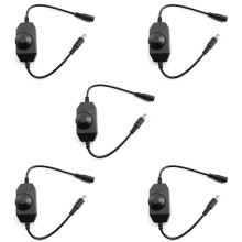 5X LED Bar Light Dimmer,  12V-24V 6A Dimmer , Geschikt voor LED Bar Light, LED Rope Light 3528, 5050, 5630 (Zwart)