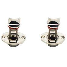2X Stainless Steel Boat Drain Plug Bung Hole Drainage Marine Dinghy Garboard Hardware Boat Accessories,Red Gasket