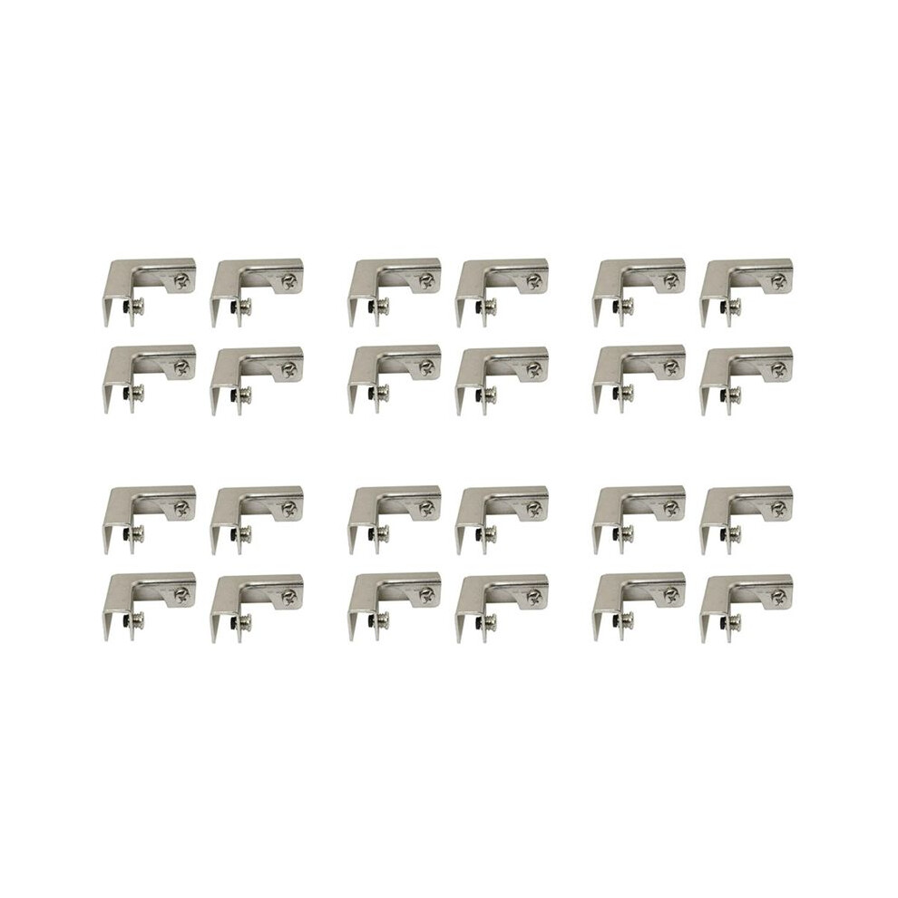24Pcs L Type Glass Fixing Clip 2 Way Glass Connectors For 6-10Mm Furniture Hardware Glass Accessories 6032656536903