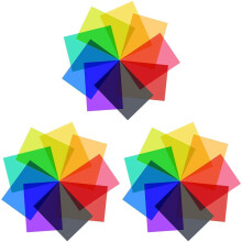 27-Delige Gellichtfilter Kleurcorrectie Gekleurde Overlays Filmverlichting Gelfilter voor Film, Video, Foto, Toneel (Veelkleurig)