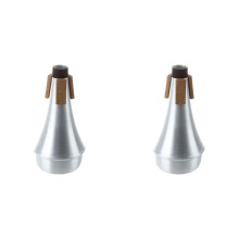 2X Nuevo Sordina Recto de Trompeta de Practica de Alta Calidad Aluminio para Trompetas Jazz Musica