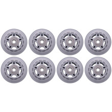 8X Grauer Transparenter Verschleiss Skifahren Schuhe Inline Skateboard Raeder Rollen Zubehoer 70 x 24mm