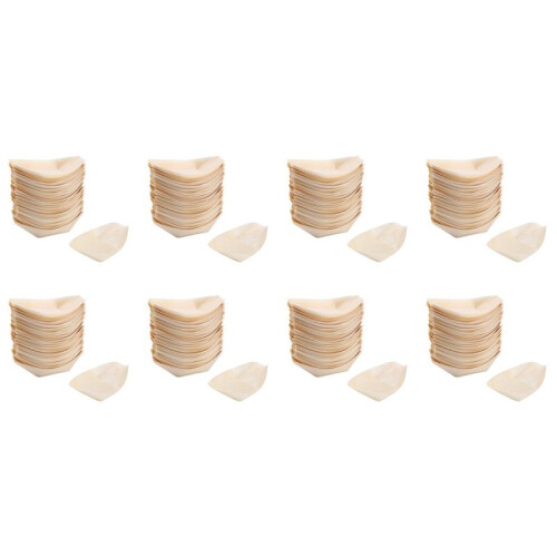 400X Bouchées - Bols, Bois Biodégradable "Bateau" 11 cm x 6,5 cm
