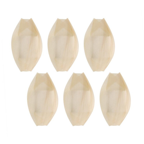 400X Bouchées - Bols, Bois Biodégradable "Bateau" 11 cm x 6,5 cm 1