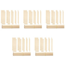 500 Pieces Dowel Rods Wooden Dowel Rod Wood1/8,3/16,1/4,5/16,3/8X6Inch Sticks for Crafting DIY Wedding Ribbon Wand