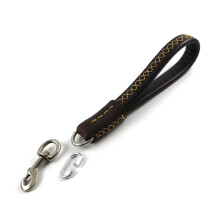 Leather Short Dog Lead Heavy Duty Short Leather Lead Handmade Traffic Leather Dog Lead Pet Gift For Christmas