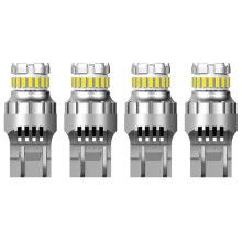 4X T20 7440 W21W LED Canbus Reverse Lights W21/5W 7443 LED Bulb Brake Turn Signal Lights 6500K Super Bright Tail Lamp