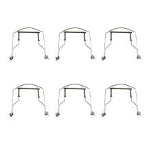 6X Harmonica Neck Holder 10 Holes Blues Harp Mouth Organ Stand Harmonic Rack -Silver