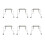 6X Support Cou D'Harmonica 10 Trous Harpe Bleu Bouche Support D'Orgue Support de Harmonica - Argenté 1