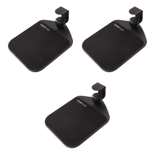3X Jincomso Rotatable 360 Degree Fixed Mouse Pad, Mouse Tray Accessory, Wrist Guard Mouse Pad, Black