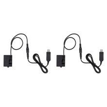 2X Adaptador de Acoplador de CC de Batería Simulada USB de 5V ACK-E10 (Reemplazo para LP-E10) para   Rebel T3 / T5 / T6 / T7 / T100