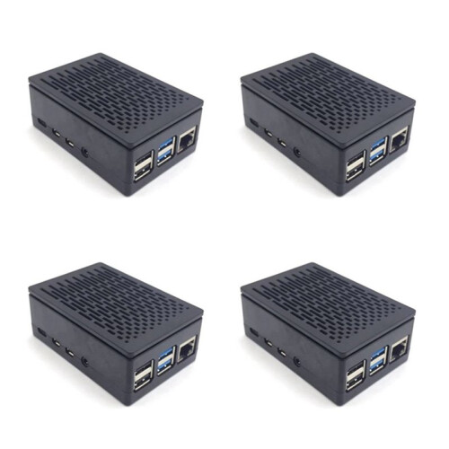 4X for Raspberry Pi 4 Case Shell Box Enclosure Installable Cool Fan Aluminum HeatSink Enclosure for Raspberry Pi 4B