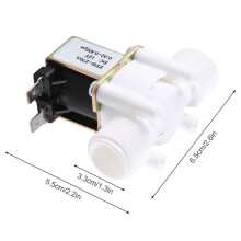4X Dc12V N / C Válvula Solenoide de Agua Normalmente Cerrada Válvula Solenoide Eléctrica de Plástico G1 / 2 Pulgadas para Dispensador de Agua