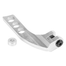 2X Metall 4 Loch Sender Umhänge Band Balancer Einsteller für Futaba X9D RC Fernbedienung, Silber Horizontal