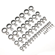 49-in-1 Edelstahl-Fischereilinienschutzen-Set, Verschiedene Größen