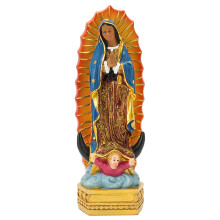 Decorazione per la casa cattolica: statua della Madonna di Guadalupe, statua religiosa in resina raffigurante la Vergine Maria, dettagli eccezionali,