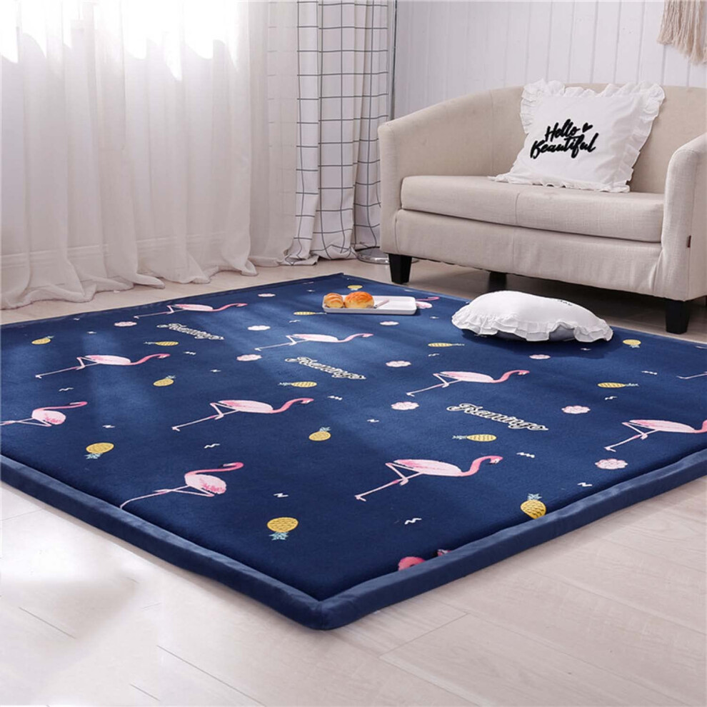 Kids Play Mat Soft Fleece Nonslip Educational Area Rug For Nursery Classroom Bedroom Coral