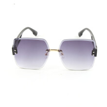 Occhiali da sole femminili UV385 con montatura rettangolare senza cornice, adatti a tutte le occasioni