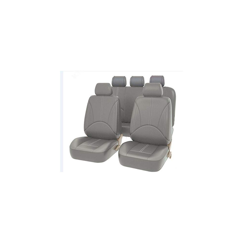 Car Leather Seat Covers For Buick Lacrosse 20092015, Waterproof Breathable Full Set, L Grey 9426802590180