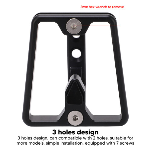 Bicycle Front Carrier Aluminium Alloy 3 Hole Block for Brompton Dahon Bikes 2
