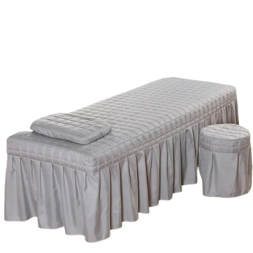 Massage table cover fitted sheet, solid wood, 5 sizes (Light Grey)