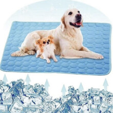 Cooling Mat for Rabbits, Guinea Pigs, Dogs Cats SelfCooling Ice Silk Blanket (90x120cm)