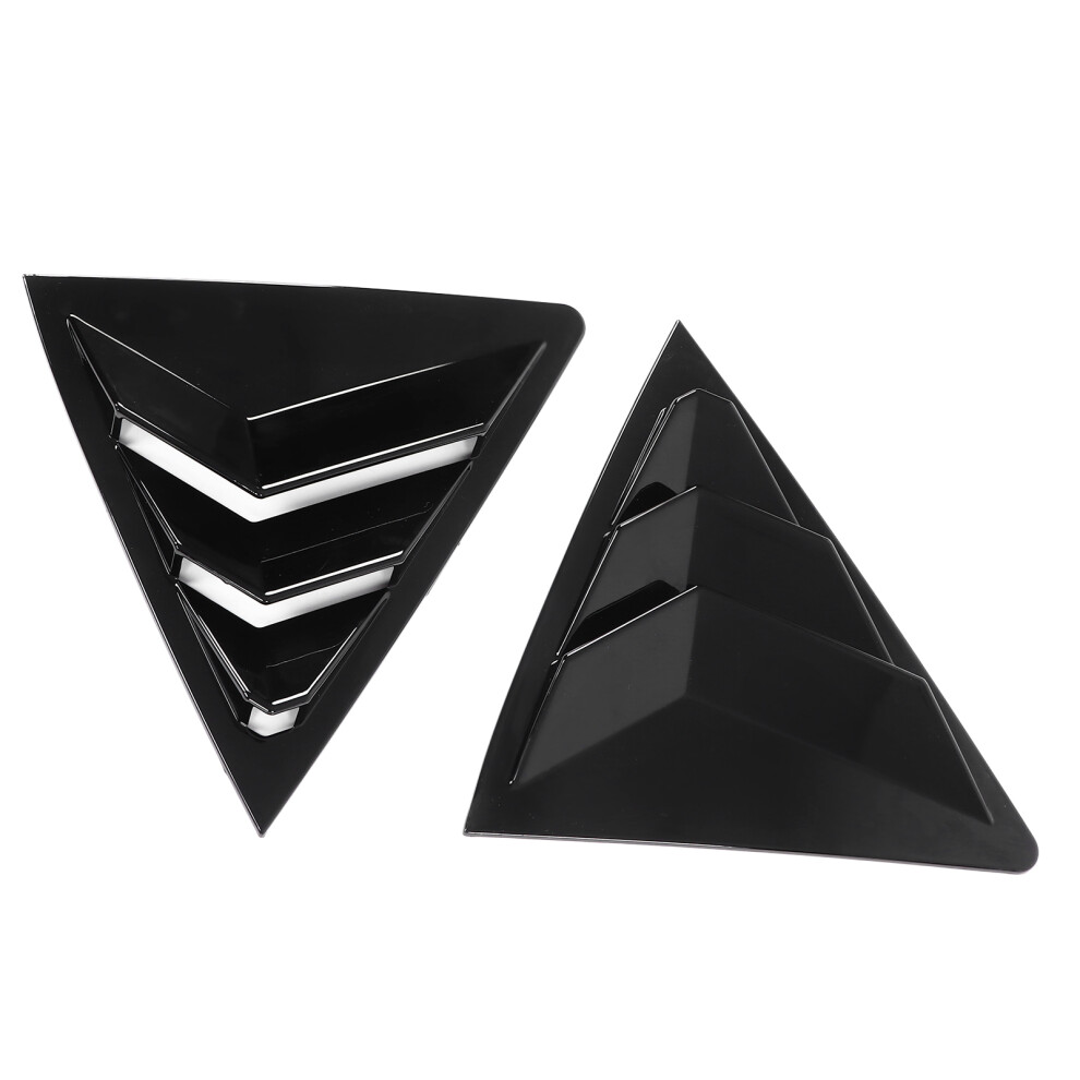 Gloss Rear Side Window Louvers For Corolla 2014-2018 Black 3001382321889