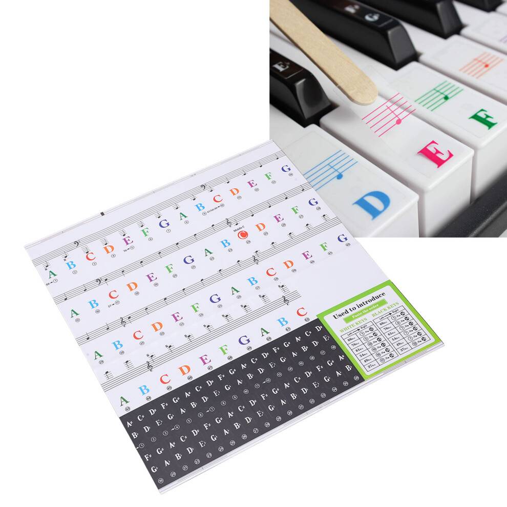 Large Note Letter Piano Keyboard Sticker Label For 37-88 Key Instruments 5031382224239