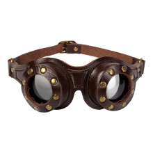 Vintage Motorcycle Goggles, Adjustable Steampunk Eyewear, Unisex Desert Mountaineering Cosplay Goggles