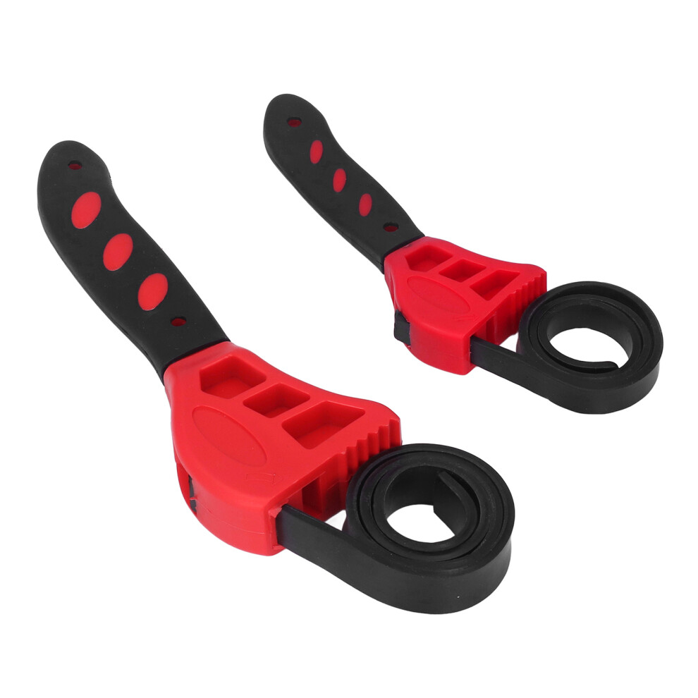 2 Pcs Adjustable Rubber Belt Wrench Set, 6In & 8In For Car Maintenance 7901375706883